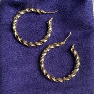 Elegant Gold plated  Hoop Earrings